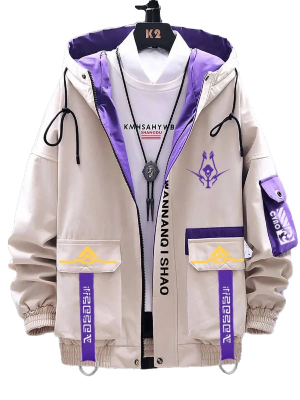 Anime Cyno Daily hoodie Genshin Impact Costume Cosplay Wind Jacket Casual Men's Zippered Jacket with Dropship Hood