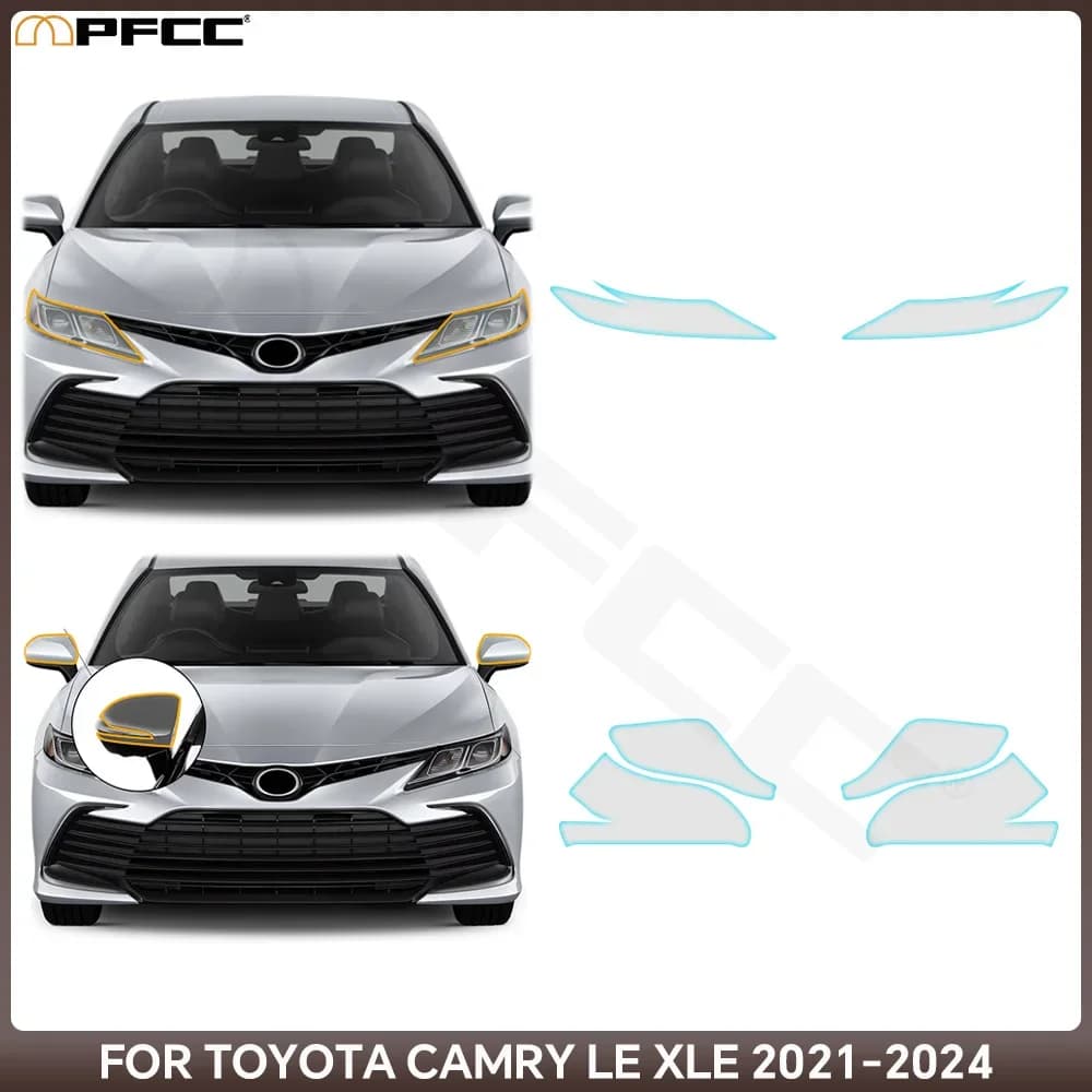 Headlight Protective Film for CAMRY LE XLE 2021 2022 2023 2024 ppf Headlamp Rearview Mirror Film Car Accessories