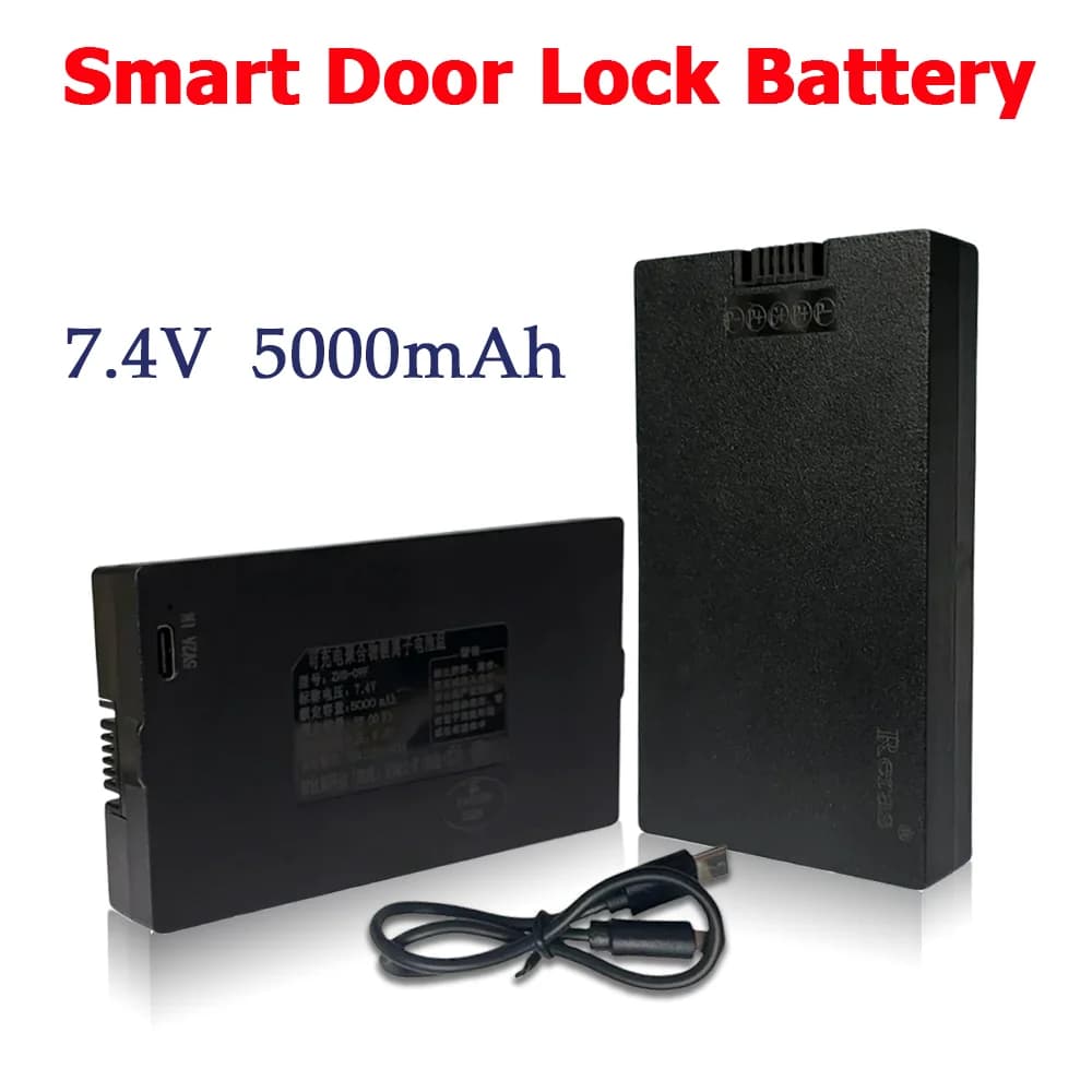 5000mAh Polymer Lithium Battery 7.4V for Smart Door Lock Compatible For Xiaomi Bosch Haier Fingerprint Door Lock with Charging