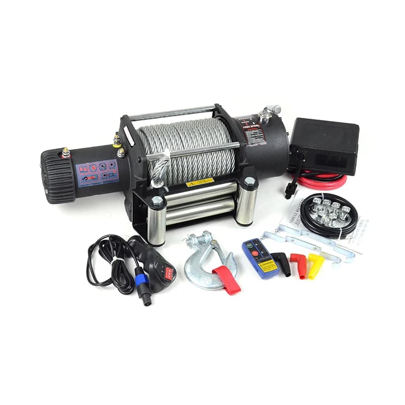 120V Electric Winch Wireless Remote Control Electric Anchor Winch Boat 12v-6000lbs-electric-winch Electric Winch -5 tons