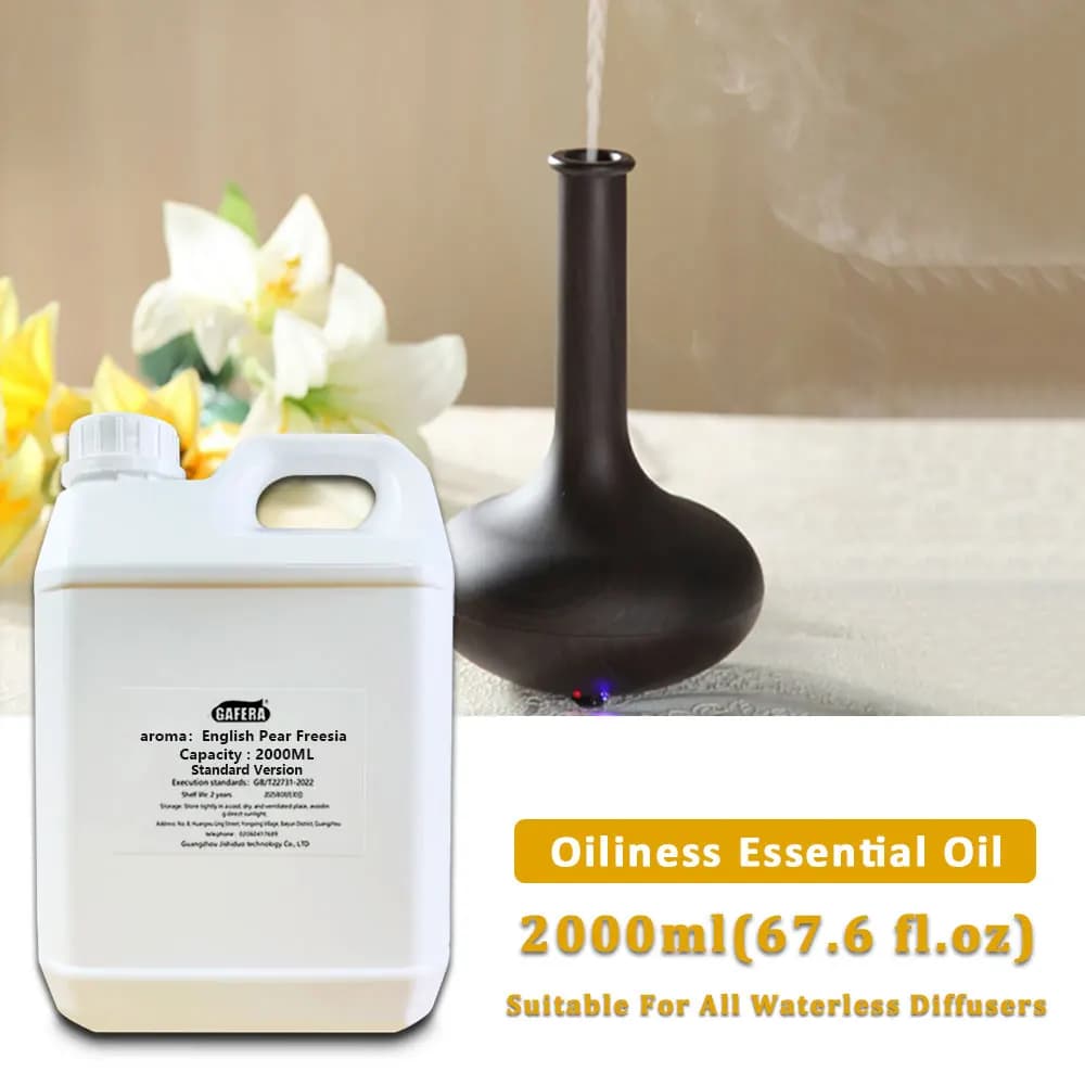 GAFERA 2000ml(67.6 fl.oz) Freesia Hotel Aroma Diffuser Oil - For Waterless Diffuser, Fragrant Machine Replenish Aromatherapy Oil