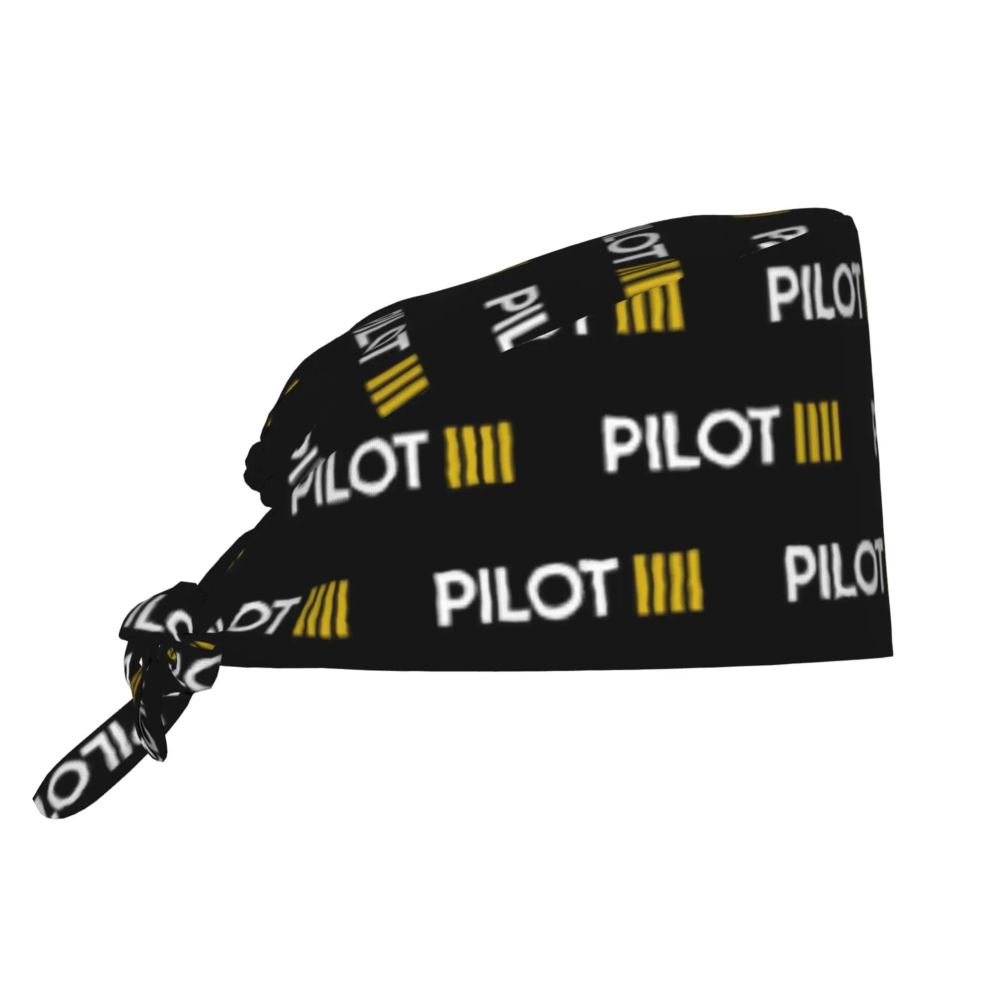 Adjustable Pilot Captain Stripes Working Hat Aviation Airplane Aviator Scrub Caps Scrub Nursing Doctor Surgeon Cap for Chef