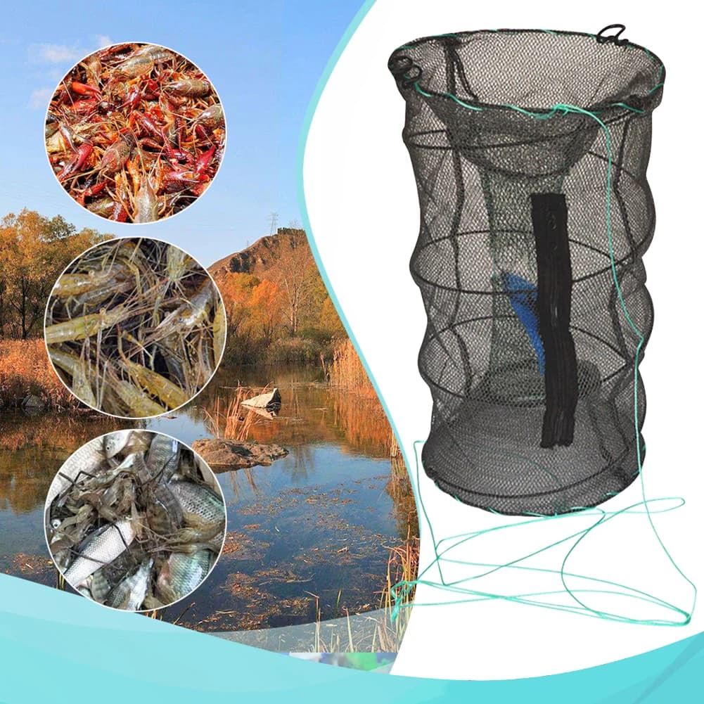 Fishing Dredge Net Portable Fishing Landing Net Corrosion- Storage Folding Tear Resistance for Fished Gear