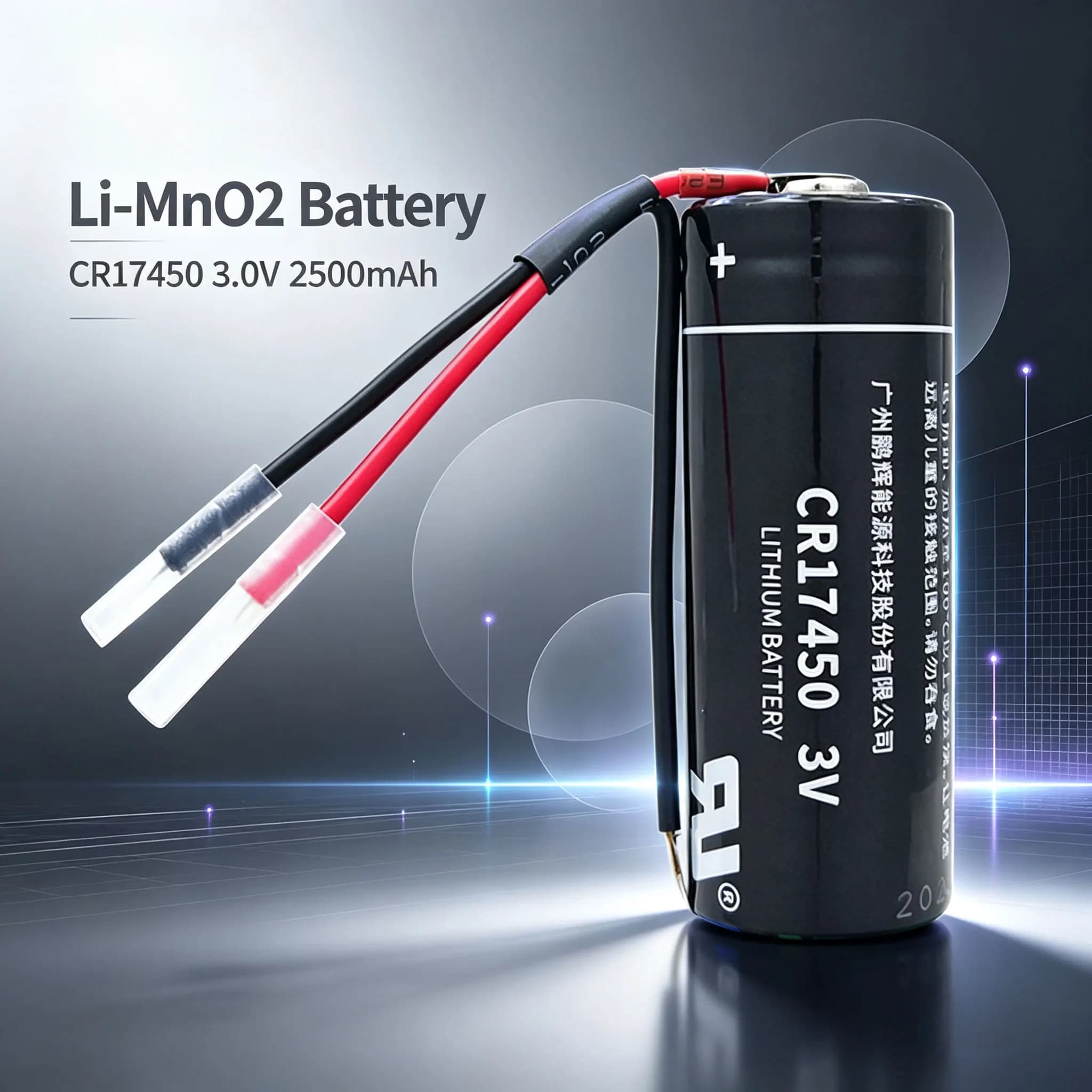 Penghui CR17450 3V Li-MnO2 Battery, smart water meter, smoke detector, compass, safety device indicator light
