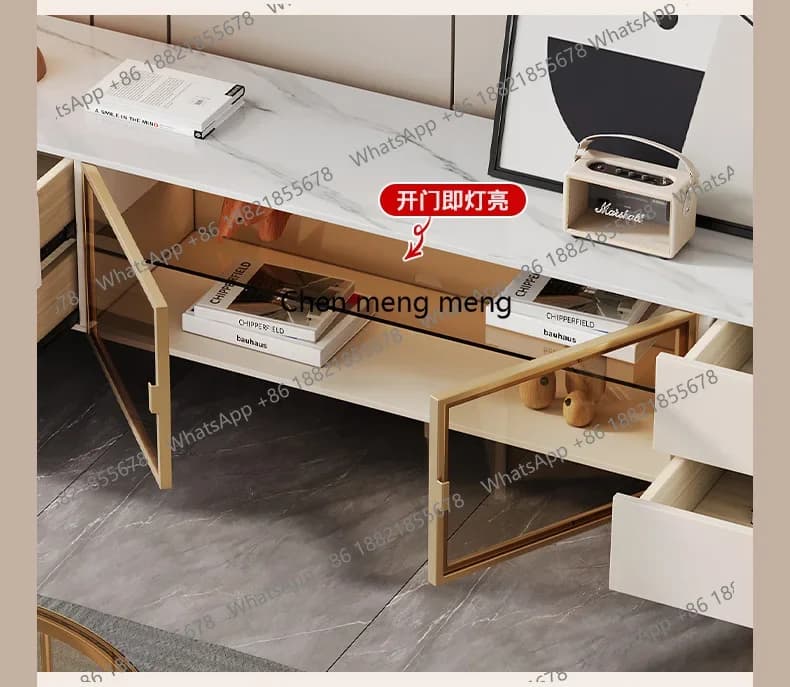 Modern and Simple TV, Light Luxury Italian Design, Universal TV Table for Corridor, Doll House, Caminetto, Monitor, Muebles Fu