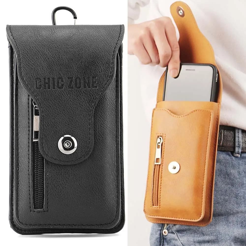 Marsupio Unisex con Cerniera e Bottone, Porta Cellulare, Borsa da Corsa, Marsupio Sportivo, Marsupio da Cintura
