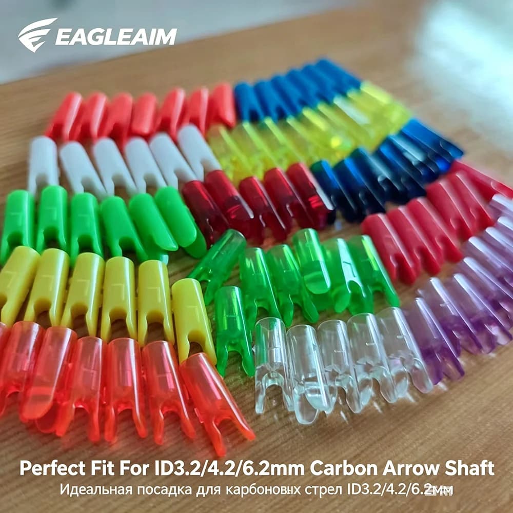 S/L Arrow Nocks For ID3.2/4.2/6.2mm Carbon Shaft 10&50PCS Archery Replacement Arrow Tails