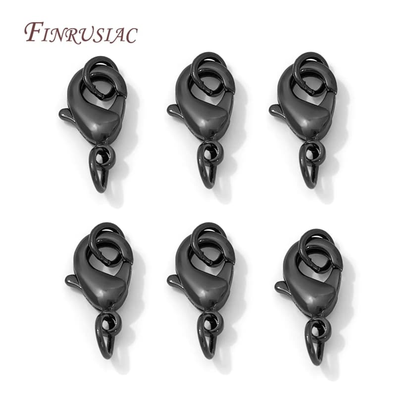 Black 9.5 mm 12 mm 12 mm 15 mm brass snapper with closed rings, connectors for jewelry creation, accessories for DIY bracelets