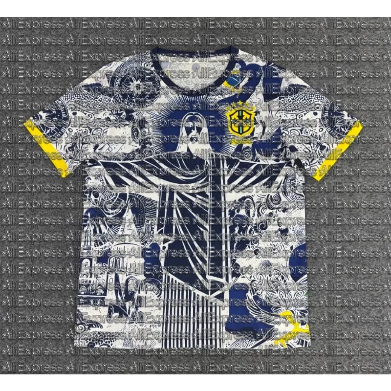 Completo Sportivo Calcio Brasile 2026 - Edizione Speciale per Adulti e Bambini - T-shirt Sportiva Traspirante ad Asciugatura Rapida