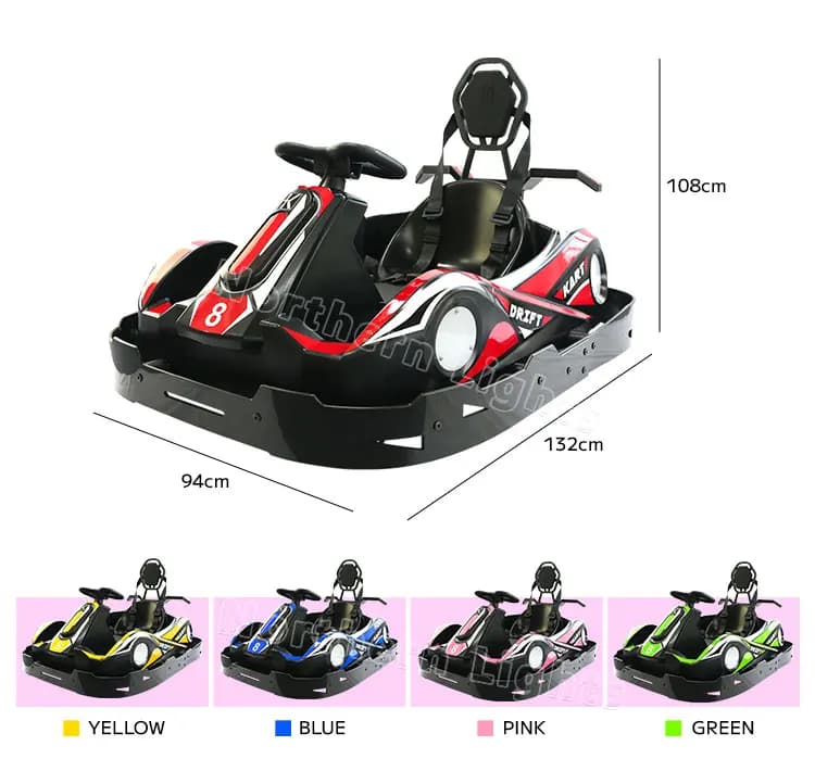 Immersive Go-Kart Battle Game Electric Drifting Bumper Car with Interactive Projector for Indoor Playground