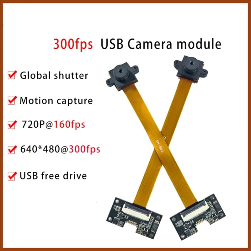 Stylish-640X480 USB camera module with global shutter 300FPS 720P 1.3MP USB Webcam High frequency frame action cap for Windows
