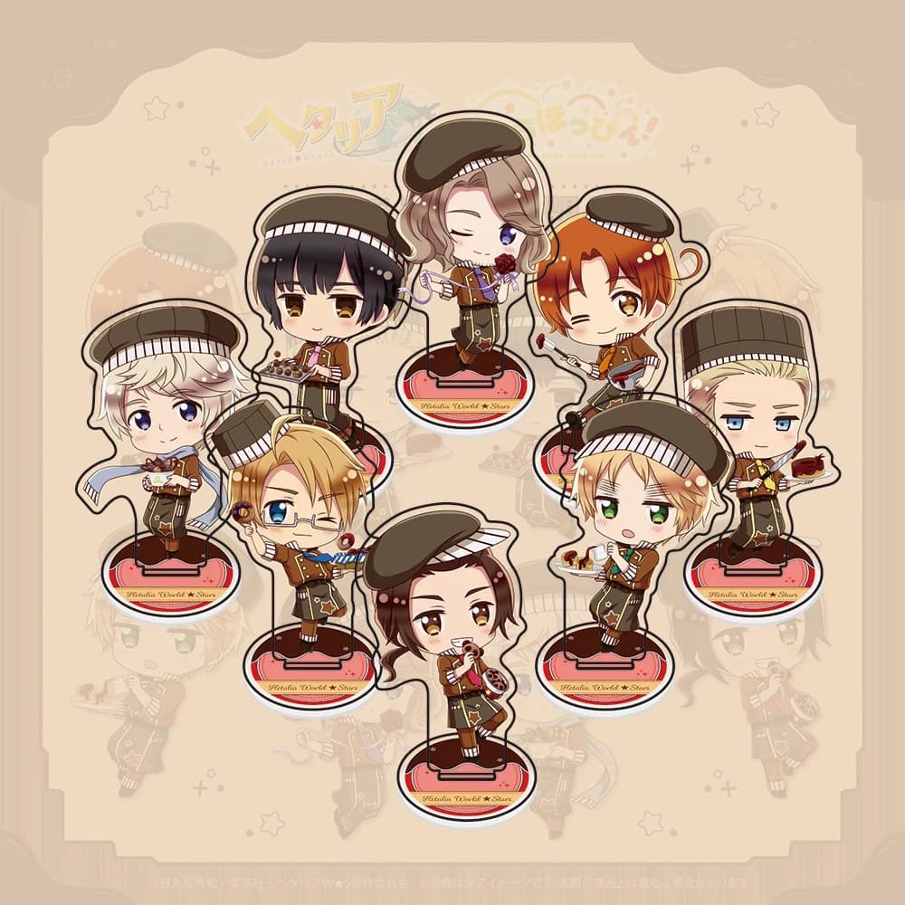 Limited Hetalia World★Stars Chocolatier Ver. Acrylic Standee & Keychain Anime Figure Desk Display Collectible Gift for fans