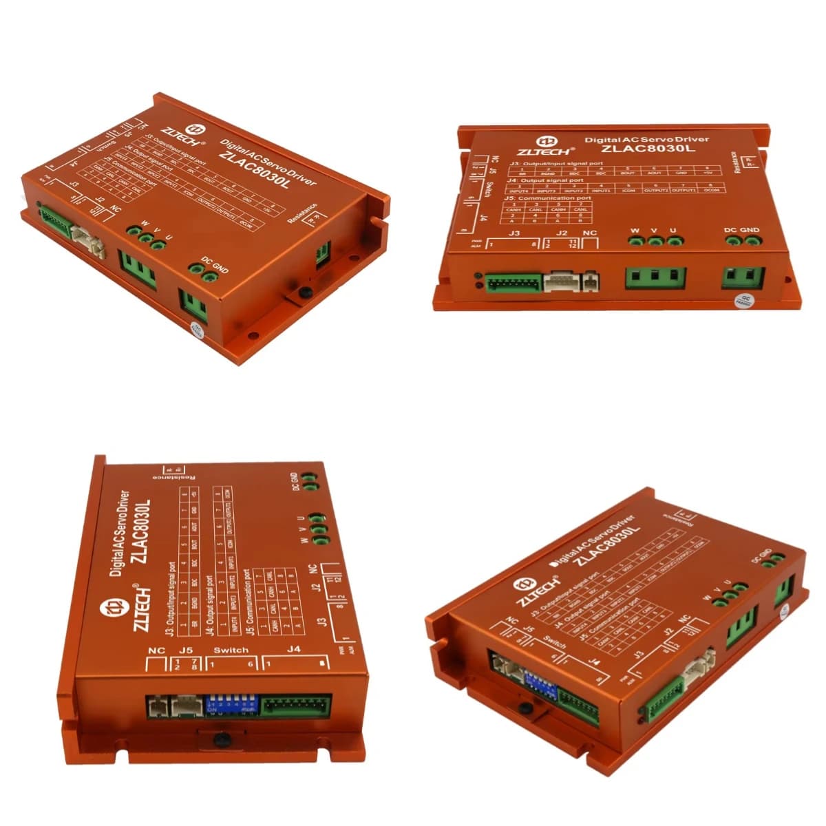 Nuovo 2026 ZLTECH CANOPEN Modbus RS485 30A-60A 24V-48V 1000W Controller Driver per Motore Servo Hub DC Brushless Trifase per AGV e Handli
