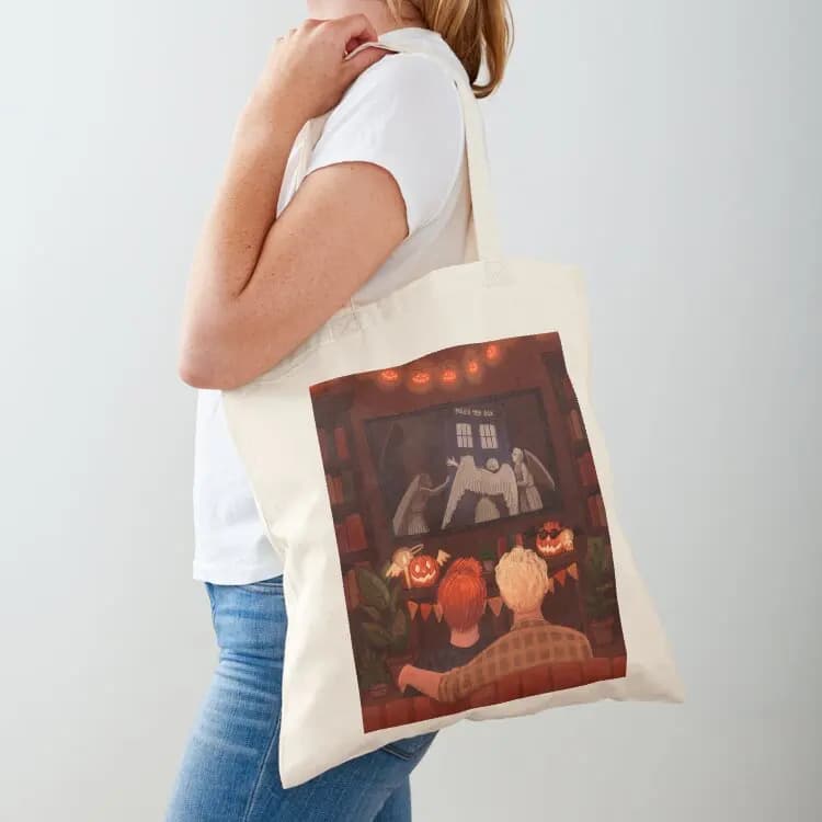 Borsa tote Angels Halloween Night, borsa in tessuto, borsa da donna, borsa shopper, borse a mano da donna