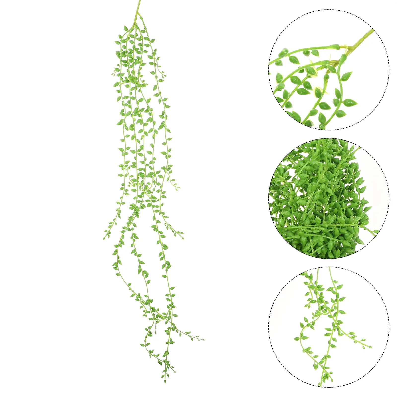 6 Pezzi Piante Verdi Artificiali Simulate, Piante Pendenti Finte in Plastica, Viti Finte per Decorazione Pareti di Casa e Ufficio, Cesti