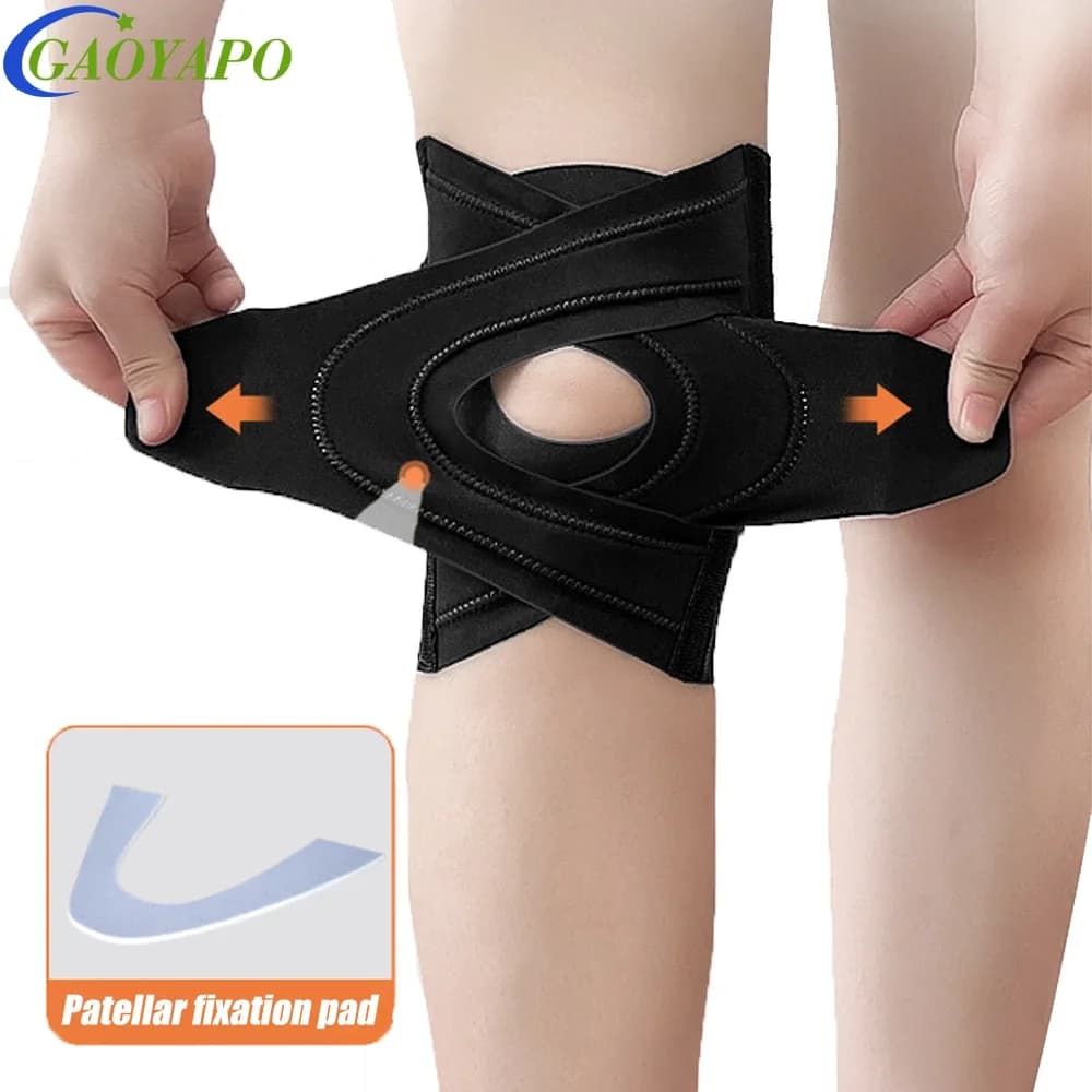 1 pezzo di ginocchiere per dolore al ginocchio, ginocchiere a compressione con stabilizzatori laterali, supporto per ginocchio per uomini e donne, strappo del menisco, artrite