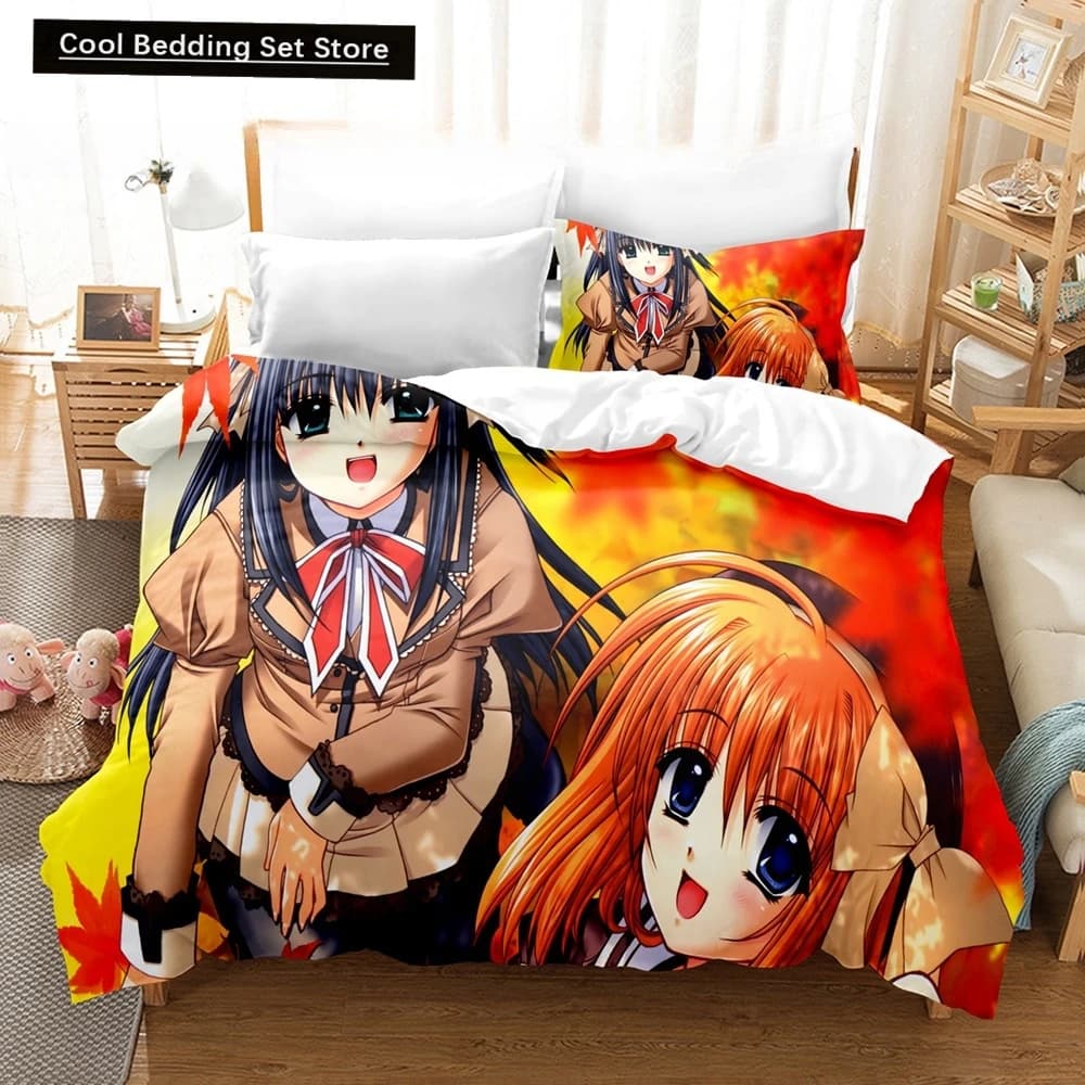 Nuova stampa 3D Kawaii Girls Yae Sakura (Shuffle!) Set di biancheria da letto a tre pezzi con disegni di cartoni animati per adulti e bambini, set copripiumino per camera da letto