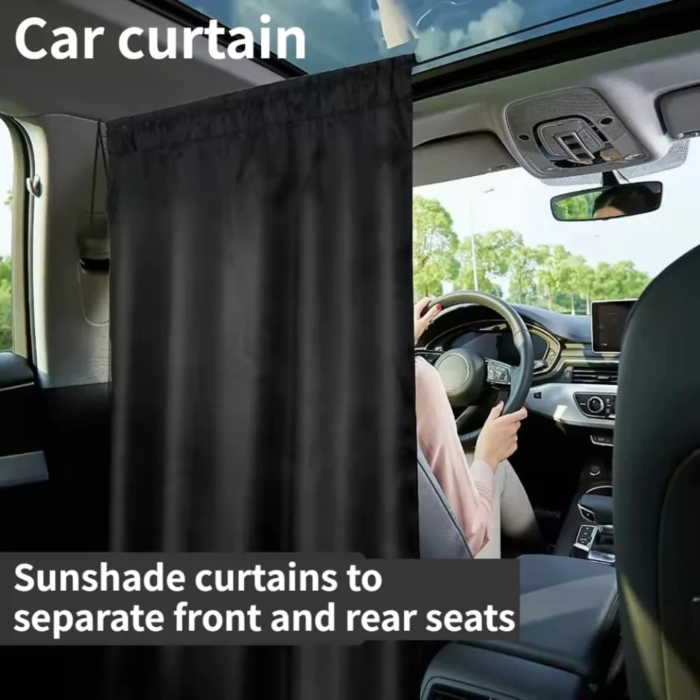 Universal Divider Tent for Interior Cars, Solar Protection and Thermal Insulation, Insulation Tent for Front Seats and Back