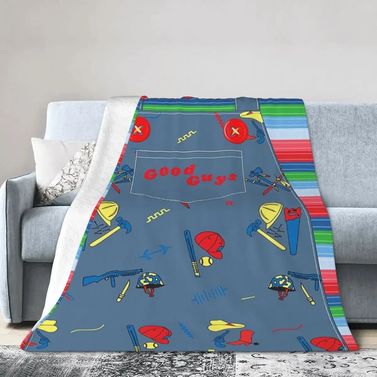 Good Guys children's Play Chucky - Killer Doll tuta coperta morbida e calda coperta di flanella per letto viaggio casa divano