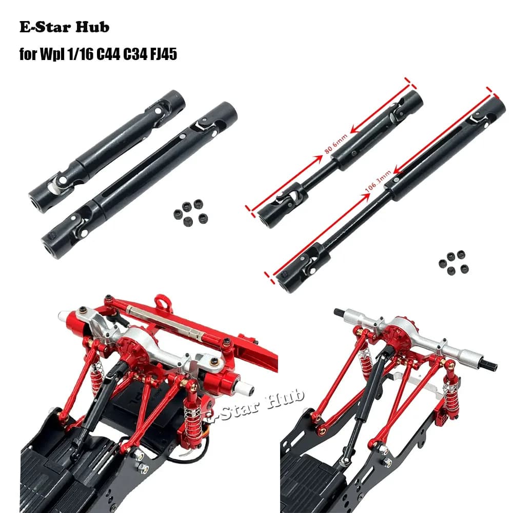 Giunto universale dell'albero motore per auto Wpl 1/16 C44 C34 FJ45 RC