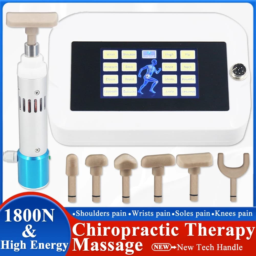 1800N Electric Chiropractic Gun For Spinal Correction Pain Relief Waist And Back Massage Relaxation New Professional Massager