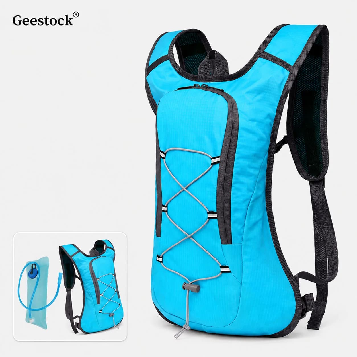 Outdoor Hydration Backpack Cycling Running Bag Lightweight Hiking Backpack Water Tube Outlet Reflective Sports Travel Pack