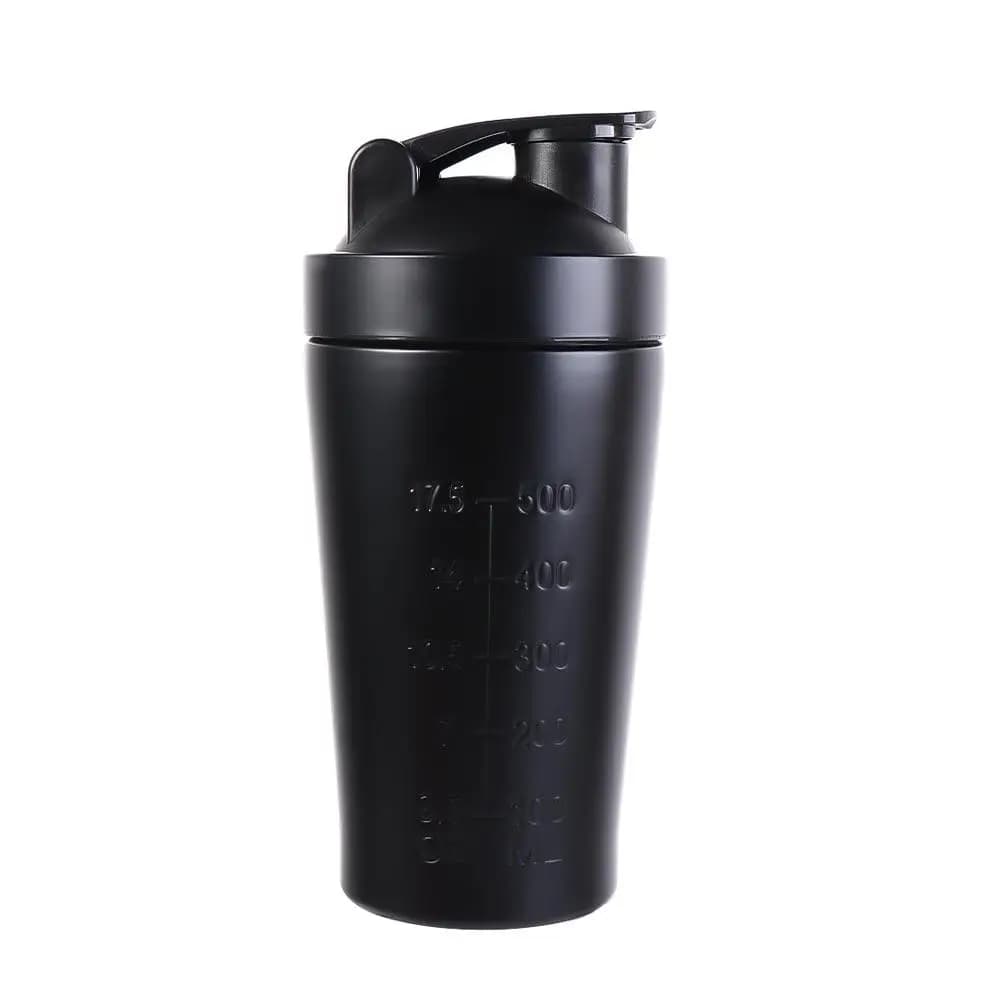 304 Stainless Steel Whey Shakes Cup with Scale Leak Proof Protein Powder Bottle Large Capacity Temperature High Resistant