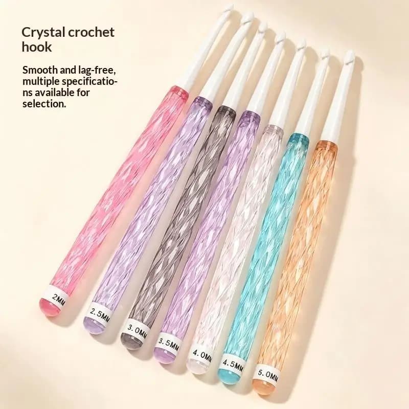 1/8Pcs/set Color Crochet Hook Kit Ergonomic Crochet Hook For Beginner Knitting Sweater DIY Knitting Tool