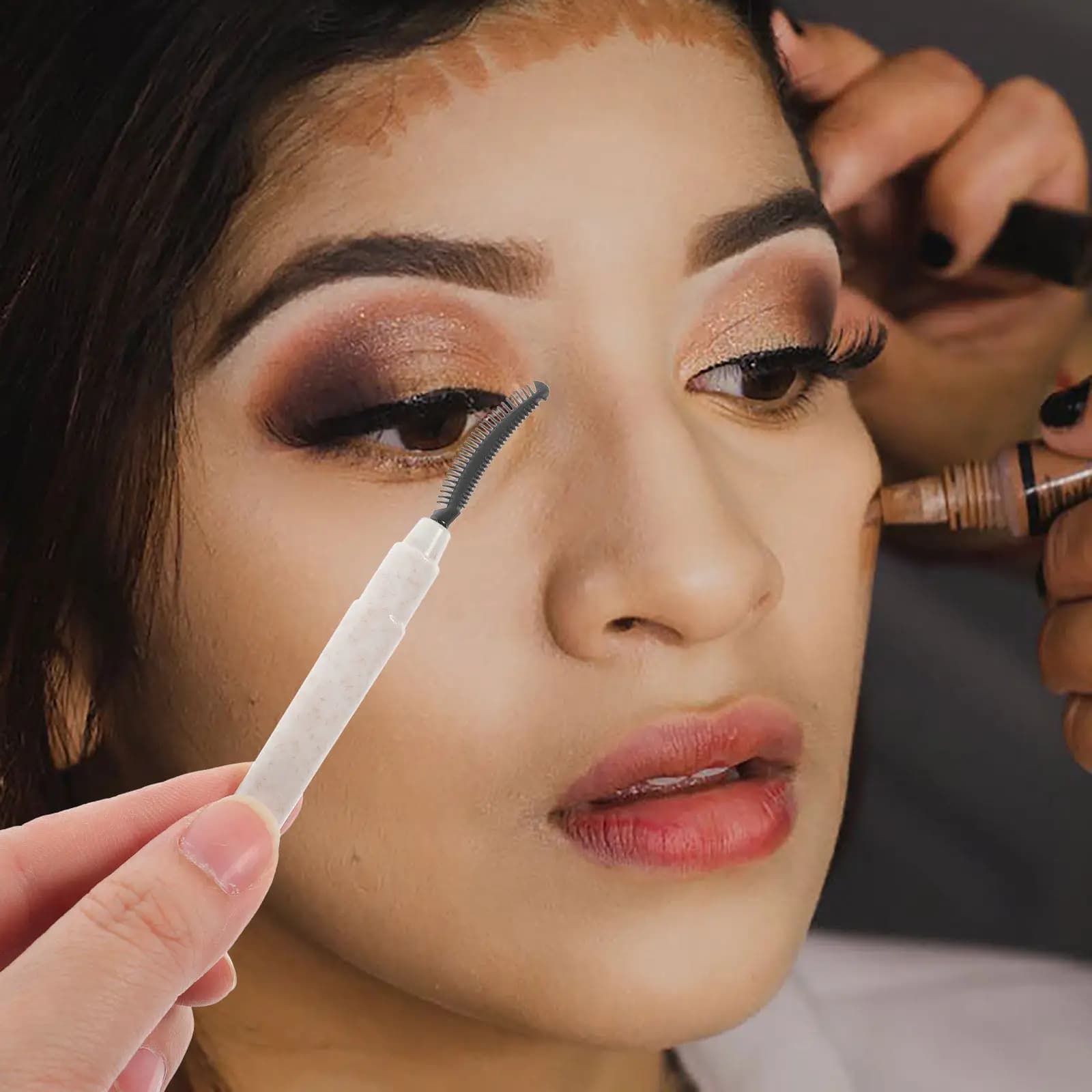 Set di 6 Spazzole per Ciglia, Strumento di Trucco Riutilizzabile e Leggero per Separare le Ciglia, Ideale per l'Applicazione del Mascara, Pratico per Viaggiare, in Silicone