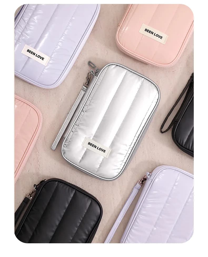 Borsa per carte con spazzola impermeabile e antifurto, custodia da viaggio all'estero, borsa per carte portatile per passaporto multi-carta