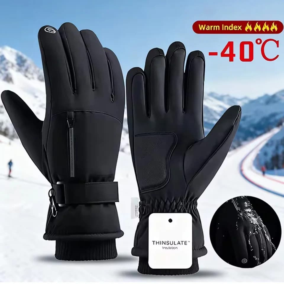 GTUBIKE Guanti invernali caldi per ciclismo all'aperto Sci Guanto ispessito resistente al freddo Touch screen impermeabile Attrezzatura da campeggio