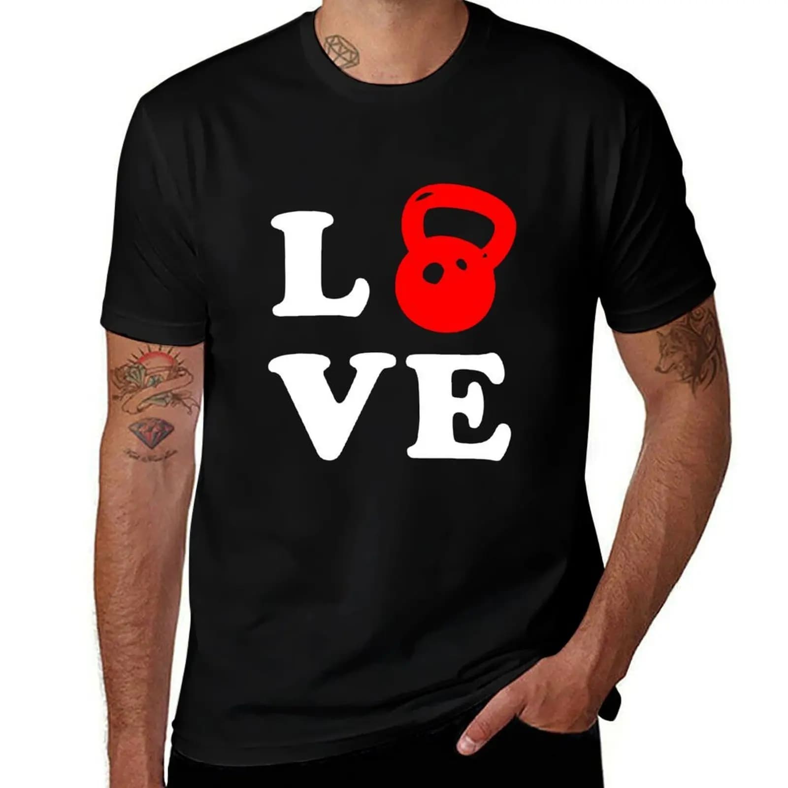 Kettlebell Love For Crossfit T-Shirt Big and Tall Casual T-Shirt