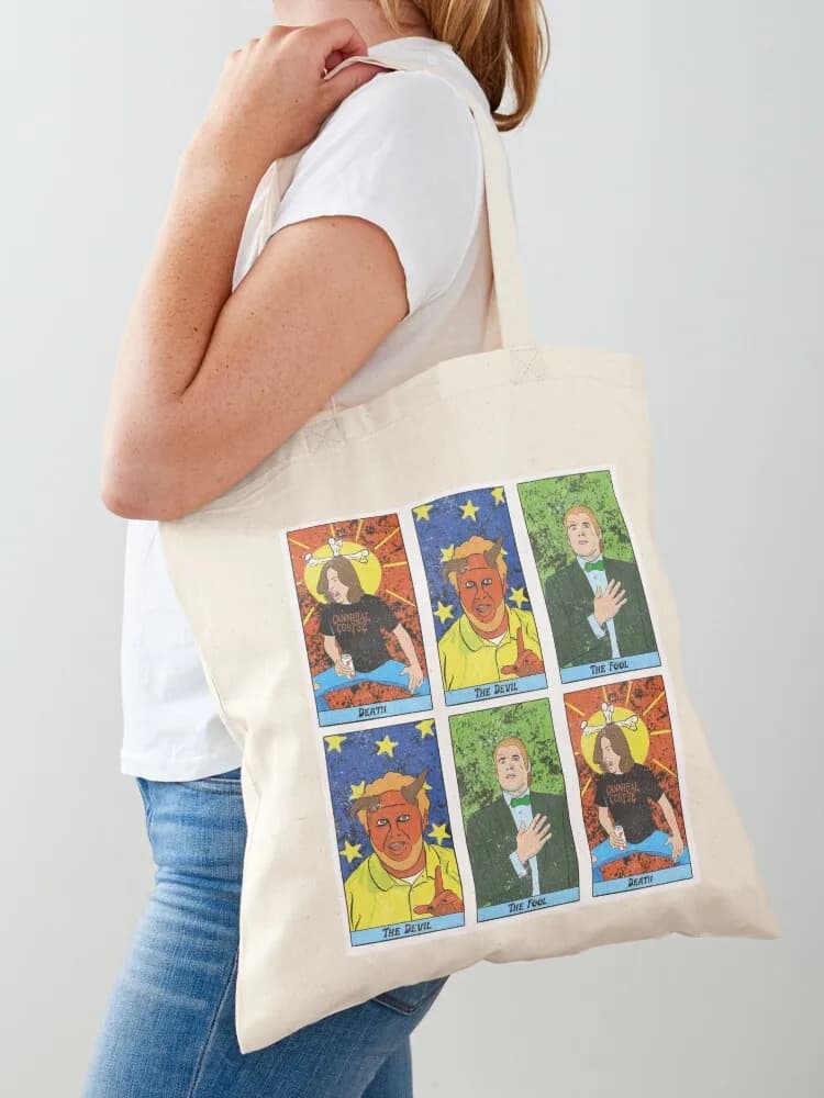 Borsa tote per carte dei tarocchi LP, borsa in tela personalizzata, borse tote per caramelle, borse tote estetiche di grandi dimensioni