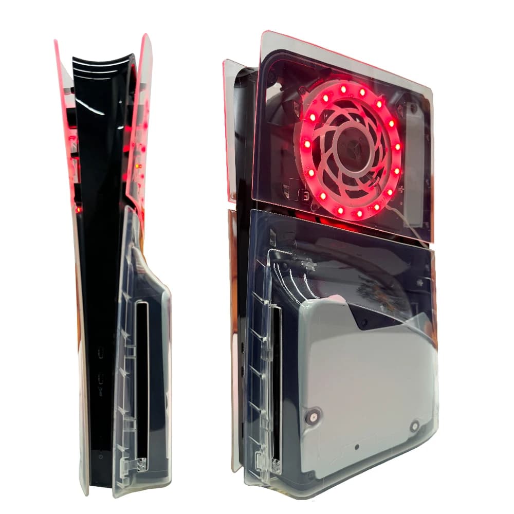 400 + effetti LED Light Ring Console pannelli laterali sostituibili accessori per decorazioni fai da te con striscia luminosa RGB per PS5 Slim