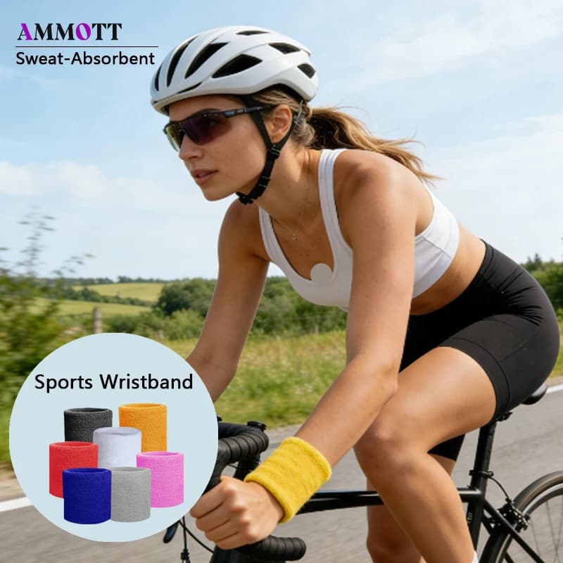 Supporto per Polso Regolabile, Fascia Elastica Traspirante e Assorbente per Basket, Ciclismo, Braccialetto Sportivo