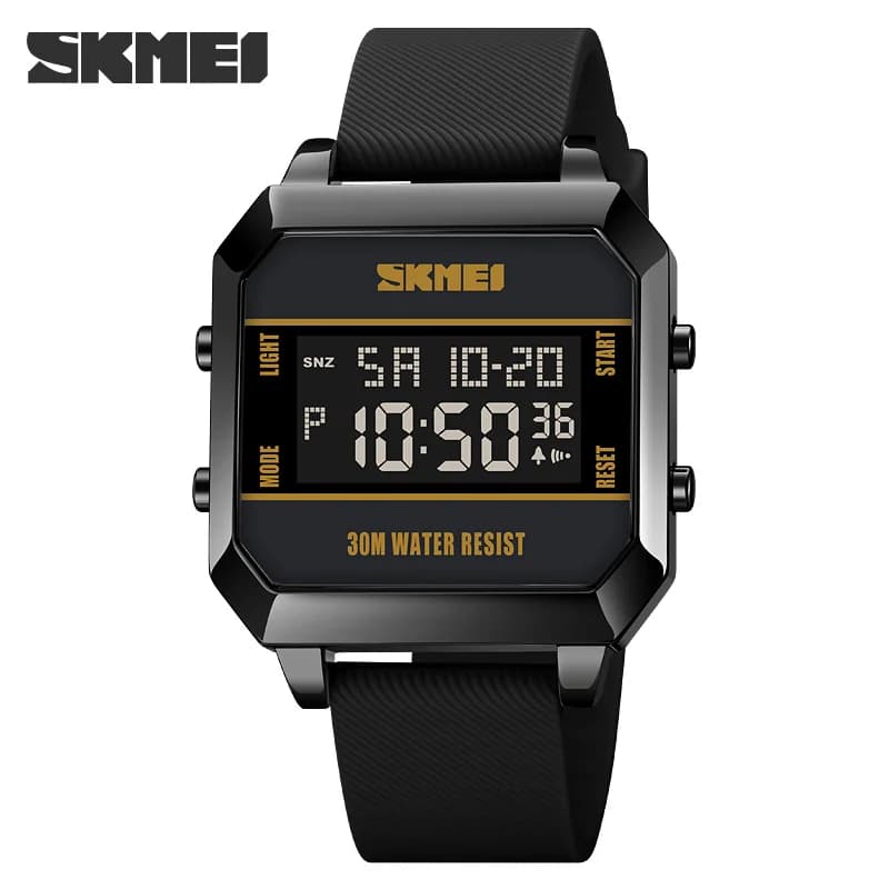 SKMEI 1848 Orologio Digitale LED alla Moda per Uomo, Display Cyberpunk, Orologio con Conto alla Rovescia, Orologi Elettronici