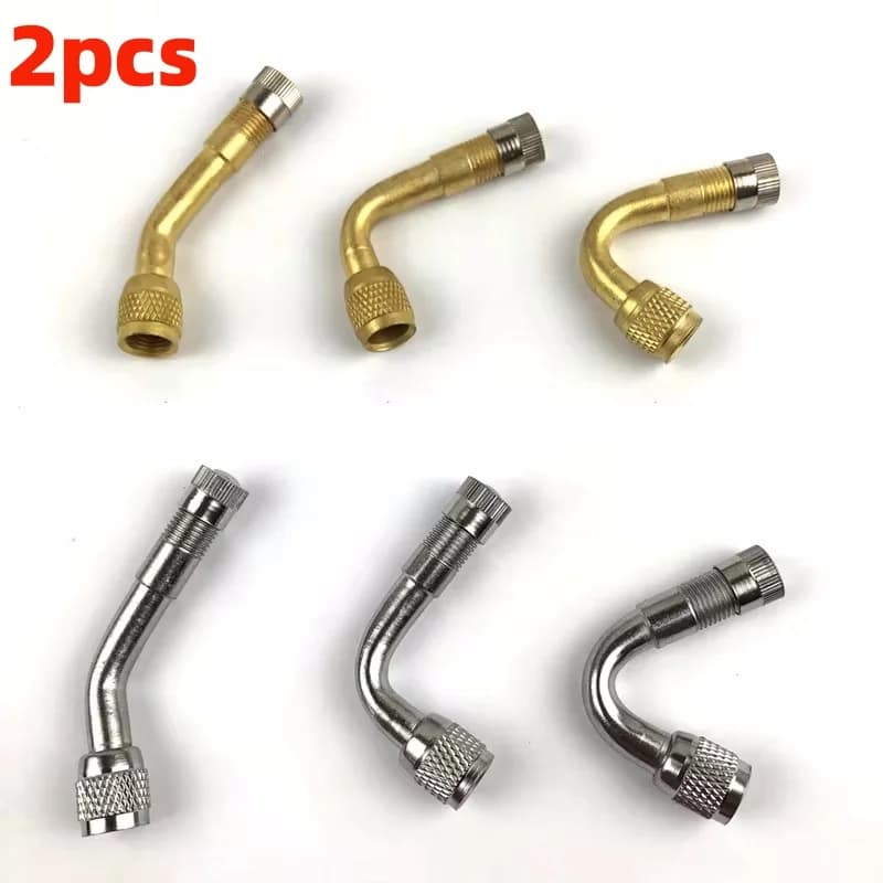 2 pz 45/90/135 Gradi Angolo di Ottone Auto Aria Valvola di Prolunga Auto Moto Valvola Adattatore Pneumatico Tubo Gonfiabile Estensione