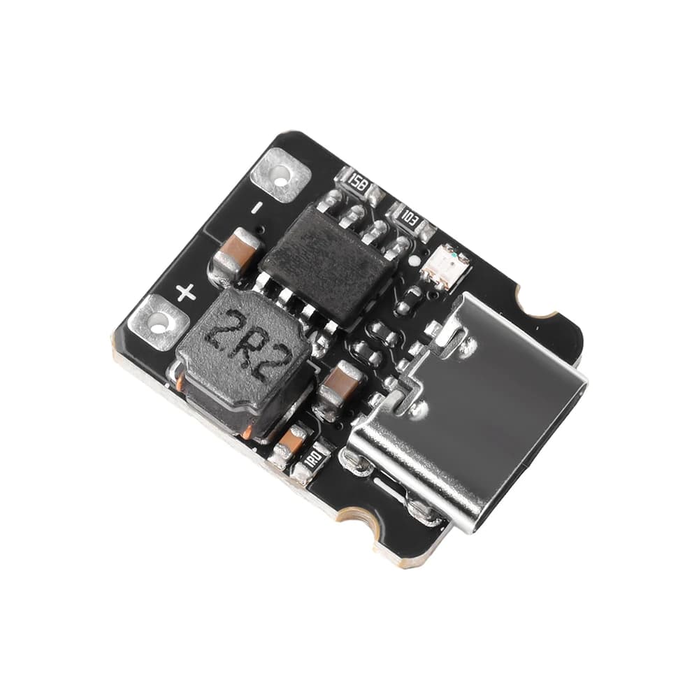 Modulo di Ricarica per Batteria LiFePO4 1S 3.2V 2.4A, Caricabatterie Rapido con Protezione da Sovracorrente e Corrente Inversa, Indicatore LED