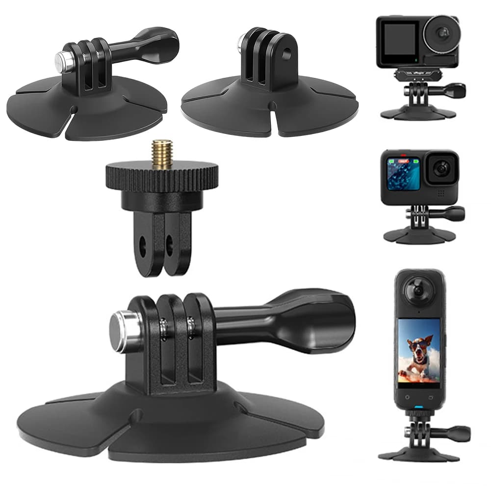 Wall Mounting Kit Flexible for Action Camera, Base Wall decal Helmet, Support for GoPro/Insta360, Bike, Moto, Helmet