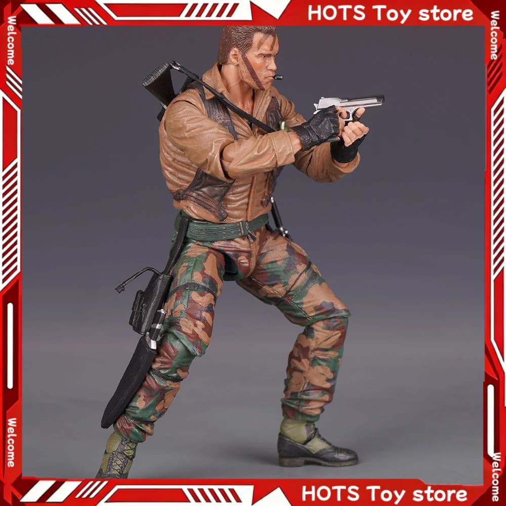 Neca Predator Jungle Extraction Dutch Action Figure Schwarzenegger Personaggio Statuetta Modello Decorazione Scrivania Giocattolo Regalo