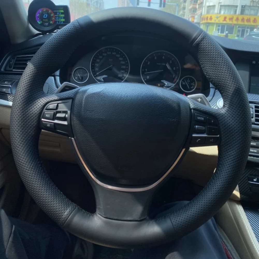 Coprivolante per Auto treccia personalizzata per BMW serie 5 520i 528i F10 F11 F07 2009-2017 M5 F10 2011-2013 accessori Auto