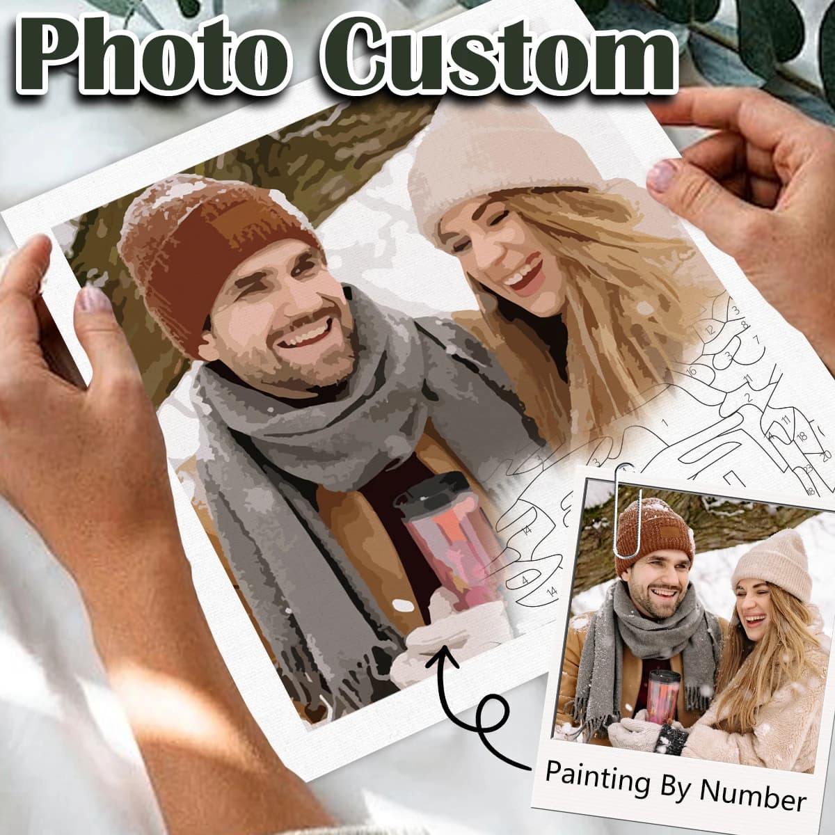 RUOPOTY 24/36/48 Colors Acrylic Paints Painting By Numbers Kits Pet Personal Portrait Photo Customized Painting Handicrafts