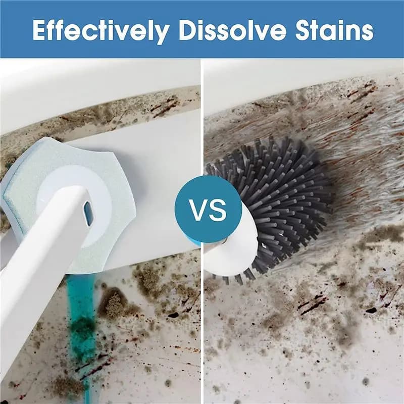 ABVT-Toilet Bowl Refills 50 Count Upgraded Material Disposable Toilet Cleaning Sponges Heads Toilet Brush Refills Easy Install