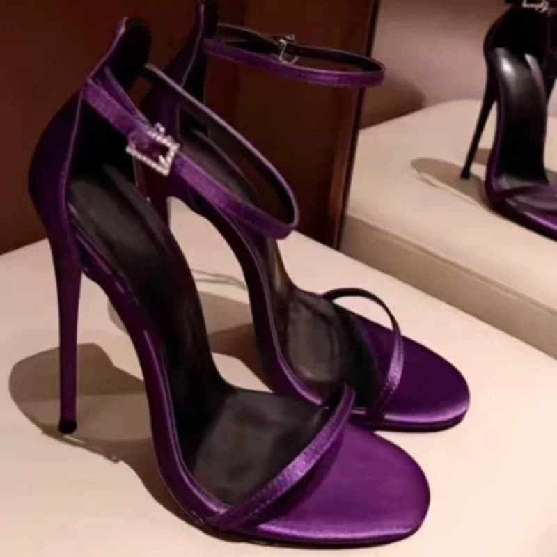 2026 New Sexy Women's Open Toe Stiletto Buckle Sandals, Suitable for Parties, Nightclubs, Weddings Women's High Heel Sandals