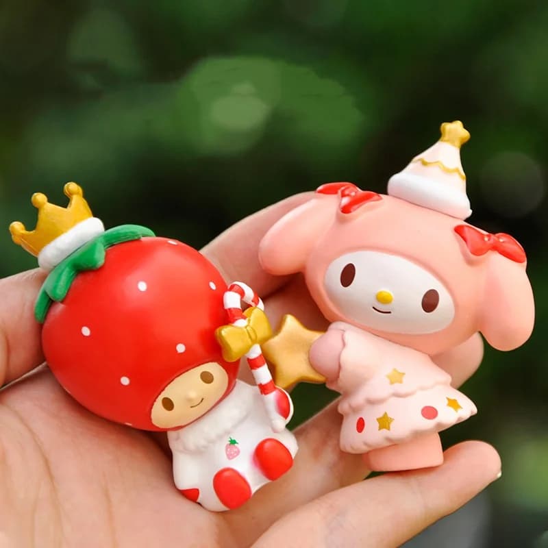 5/6 pezzi/set Sanrio Toys My Melody Kuromi Anime Figures Cinnamoroll Kawaii Doll Cute Action Figure Regali di compleanno per bambini