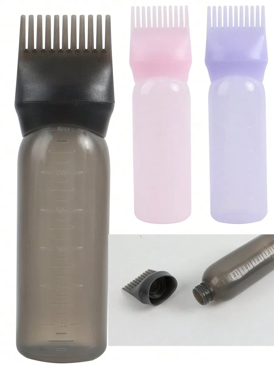 Hair Dye Bottle With Comb Applicator Professional Coloring Tool For Salon Use