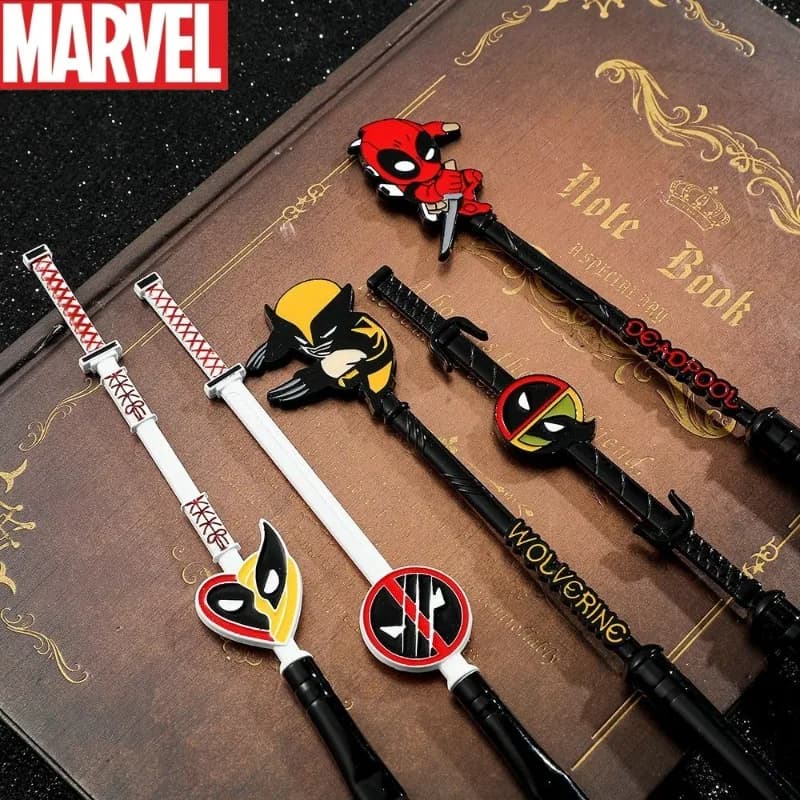 Marvel Deadpool Makeup Brush Set, Metal Bearing Brushes, Face Brush Set, Girls Gift