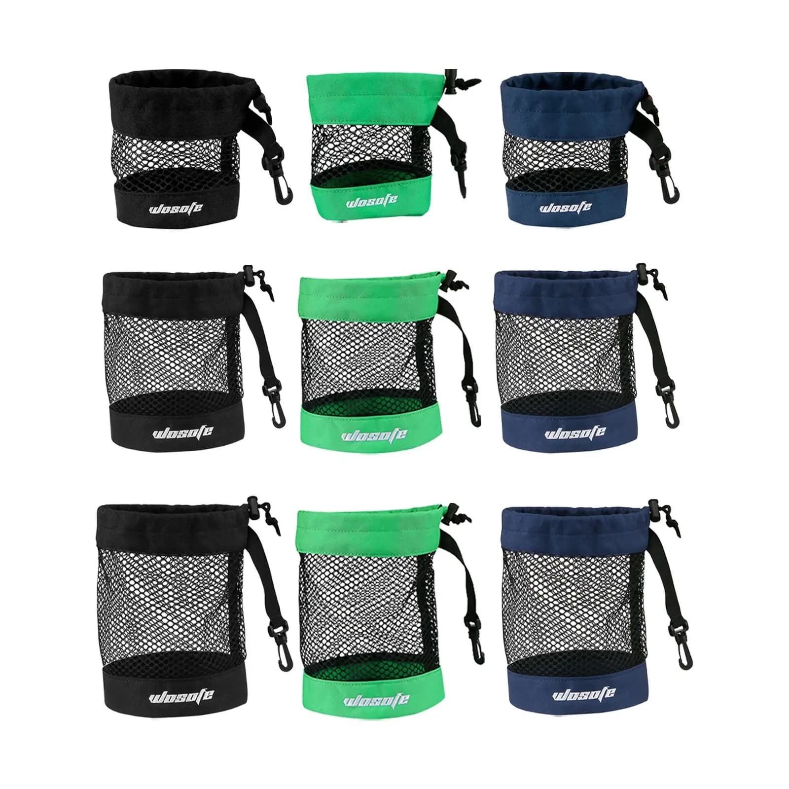 Borsa Portatile per Palline da Golf, Organizer con Rete a Maglia per Accessori e Attrezzi da Golf