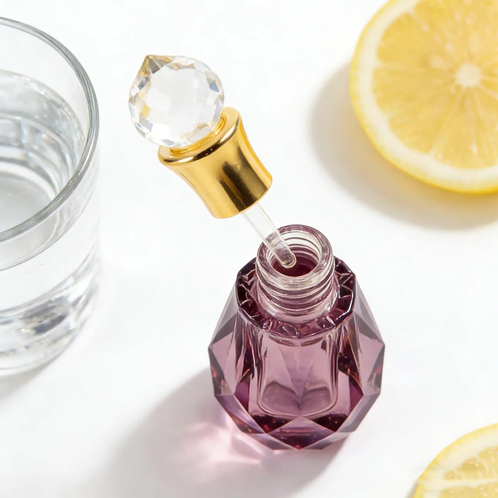 6Ml Refillable Dropper Essential Oil Bottle Crystal Material Leakproof Travel Perfume Container Portable Fragrance Storage Mini
