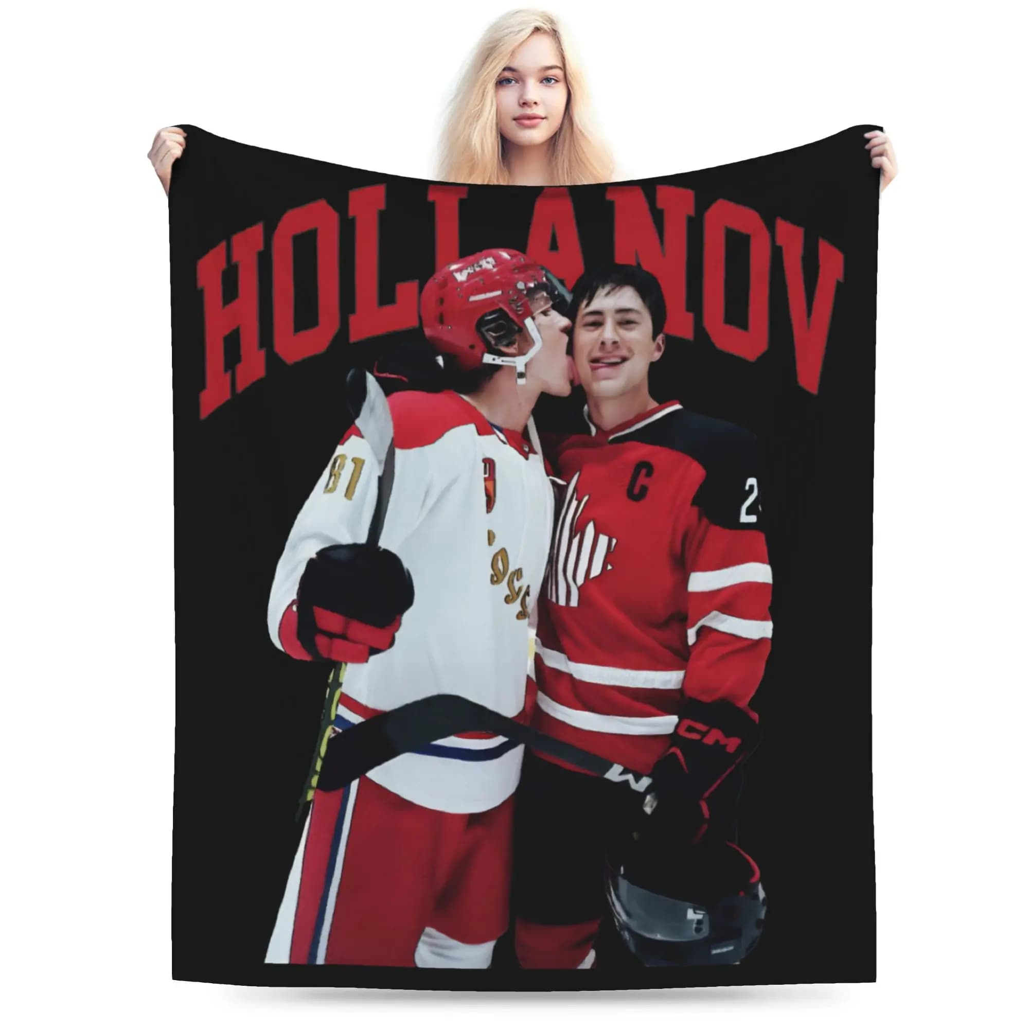 Coperta calda da campeggio riscaldata Rivalry Hudson Williams Connor Storrie Hollanov Ilya Rozanov Shane Hollander Coperta da letto